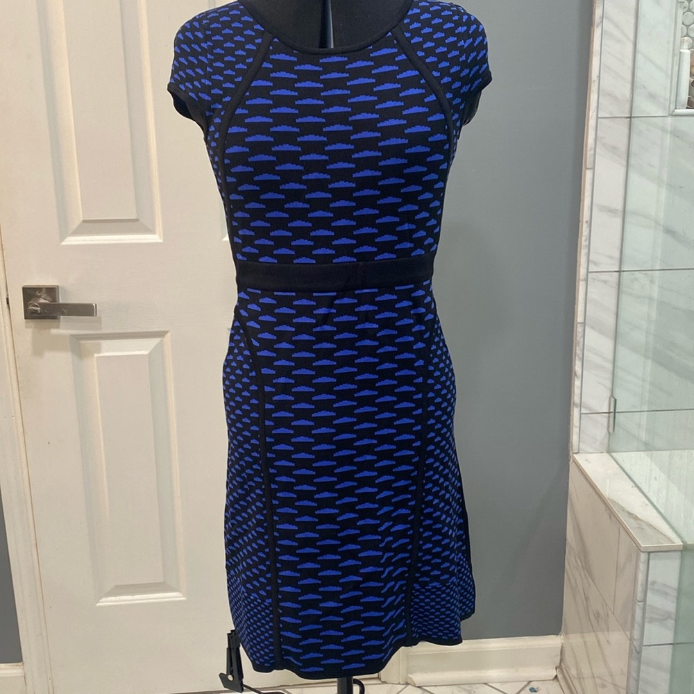 Julia Jordan Black & Blue Dress, Knit, small